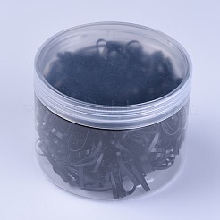 使い捨て弾性ヘアゴムバンド  ブラック  2x0.4mm  内径：20mm  約500個/箱&nbsp;OHAR-WH0010-01