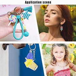 食品サンプルのキーホルダー作りキット  アクリル＆レジン＆ポリマークレイペンダントを含む  アイアンスプリットキーリング＆スプリットリング  ミックスカラー  ペンダント：8pcs / bag&nbsp;DIY-SC0018-32