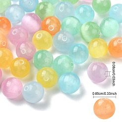 天然セレナイトビーズ 40色 8個  グレードA  染め  ラウンド  ミックスカラー  8.5mm  穴：0.8mm  5個/カラー&nbsp;G-YW0002-24