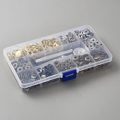 鉄製スナップボタンセット  PVCと  ミックスカラー  170x97x21.5mm  穴：4.5mm&nbsp;FIND-WH20043-012