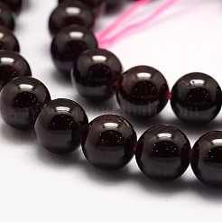 天然石ガーネットビーズ連売り  ラウンド  10mm  穴：1mm  約41個/連  39cm&nbsp;X-G-P217-33-10mm