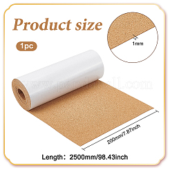 自己粘着コルクストリップ  掲示板用  バリーウッド  2500x200x1mm&nbsp;DIY-WH0488-45A