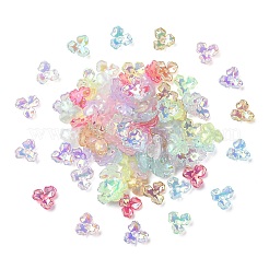 アクリルビーズキャップ100個  花  ミックスカラー  9x10x3mm  穴：1.5mm&nbsp;OACR-CJ0002-75