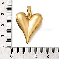 304ステンレスペンダント  ハートチャーム  ゴールドカラー  27.5x23x9.5mm  穴：8.5x4.5mm&nbsp;LS-STAS-H200-01G-11