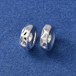 合金ビーズ  フラットラウンド  長持ちメッキ  ラックめっき  銀  8x3mm  穴：2mm&nbsp;FIND-C092-04S