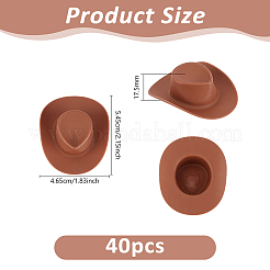 プラスチック人形用帽子40個  シエナ  54.5x46.5x17.5mm  内径：26x23.5mm&nbsp;AJEW-DC0003-40