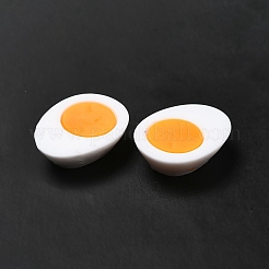不透明樹脂模造食品デコデンカボション  卵  オレンジ  32.5x24.5x10mm&nbsp;RESI-B015-01