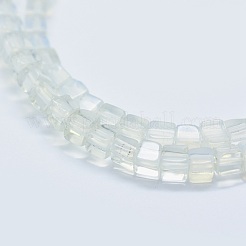 オパールビーズ連売り  キューブ  3~4.5x3~4.5x3~5mm  穴：0.8~1mm  約89~97個/連  15.1~15.5インチ（38.5~39.5cm）&nbsp;G-F631-C05