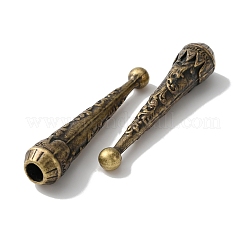 合金コードエンドパーツ  ボロタイエンドキャップ  コーン  アンティークブロンズ  52.5x10.5mm  穴：5.5mm&nbsp;FIND-WH0110-363F
