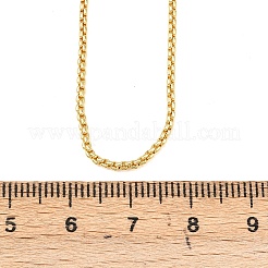 1.5mmの真鍮ベネチアンチェーンネックレス（女性用）  ラックめっき  長持ちメッキ  鉛フリー＆カドミウムフリー  18KGP本金メッキ  16.93インチ（43cm）&nbsp;NJEW-A062-01G