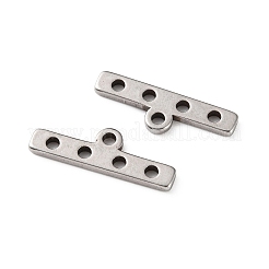 304ステンレスシャンデリア部品リンク  4ループ長方形  変色なし  ステンレス鋼色  6.5x20x1.5mm  穴：1.6mm&nbsp;STAS-Z201-01P-02