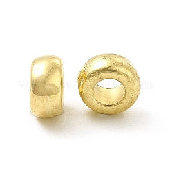 CCBプラスチックビーズ  ドーナツ  ゴールドカラー  6x3mm  穴：3mm&nbsp;CCB-G017-03G