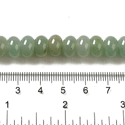天然石グリーンアベンチュリンビーズ連売り  ロンデル  10x6~6.5mm  穴：1mm  約59~61個/連  14.57~15.16インチ（37~38.5cm）&nbsp;G-G102-C02-01