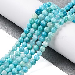 天然異極鉱ビーズ連売り  ラウンド  染め  4mm  穴：0.9mm  約94個/連  15.94~16.14''（40.5~41センチメートル）&nbsp;G-L585-E01-04