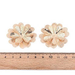 真鍮製ビーズキャップ  花  ライトゴールド  39.5~40x41~41.5x6mm  穴：0.9~1mm&nbsp;KK-N278-08KCG