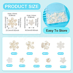 270個 9スタイル アクリル模造パールビーズ  乳白色  10~26x10~23.3x
3~13mm  穴：1~1.6mm  30個/スタイル&nbsp;OACR-TA0004-01