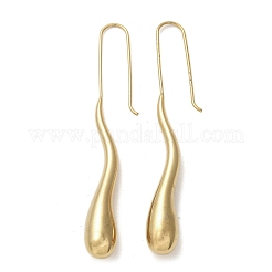 304ステンレススチールダングルイヤリング  ティアドロップ  ゴールドカラー  66.5x7.5mm&nbsp;EJEW-U048-01G