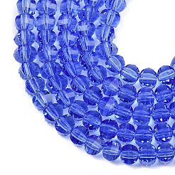 透明ガラスビーズ連売り  ロンデル  多面カット  モーブ  5x6x5mm  穴：1.2mm  約98個/連  16.54~17.32''（42~44センチメートル）&nbsp;LS-GLAA-G125-01A-06