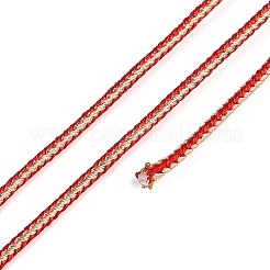 10ヤードの丸編みナイロン糸  中国結びの作りに  レッド  1.5mm  約2.19ヤード（2m）〜3.28ヤード（3m）/ロール&nbsp;NWIR-G019-02K