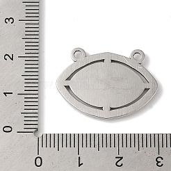 304ステンレススチールエナメルペンダント  ナザールボンジュウのチャーム  ステンレス鋼色  19x26x2mm  穴：1.8mm&nbsp;STAS-B067-01P-01