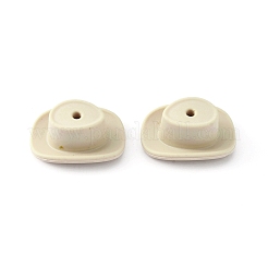 食品グレードの環境に優しいシリコーンビーズ  カウボーイハット  パパイヤホイップ  20.5x29x14mm  穴：2mm&nbsp;LS-SIL-WH0013-28E