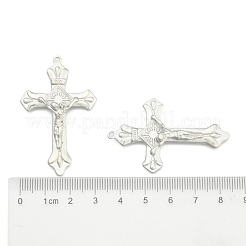 合金十字架クロスペンダント  イースターのために  プラチナ  50x31x6mm  穴：1mm&nbsp;EC1053-P