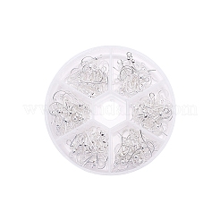 真鍮のピアスフック  水平ループ付き  ビーズで  ニッケルフリー  銀色のメッキ  19x1.5mm  21ゲージ  ピン：0.7mm  約120個/箱&nbsp;KK-YW0001-08B-NF