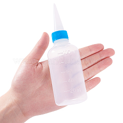 プラスチック接着剤ボトルセット  透明なプラスチック漏斗ホッパー付き  ホワイト  45.5x145.5mm  容量：100ミリリットル  20個/セット&nbsp;DIY-BC0002-43
