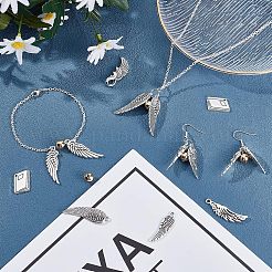 DIYイヤリング作成キット  チベットスタイルの合金ペンダントを含む  真鍮ビーズ  アイアン丸カン＆ピアスフック＆フラットヘッドピン  ミックスカラー  ペンダント：48個/箱&nbsp;DIY-FH0003-36