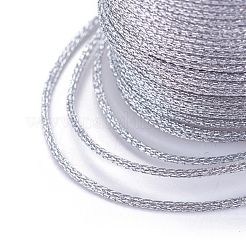 ポリエステルメタリック糸  ライトグレー  1mm  約7ヤード/ロール&nbsp;OCOR-G006-02-1.0mm-01