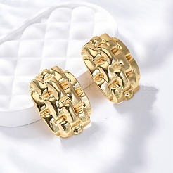 女性用304ステンレススチールスタッドピアス  イオンプレーティング（ip）  オーバル  18KGP本金メッキ  28x19.7mm&nbsp;LS-EJEW-L296-019G