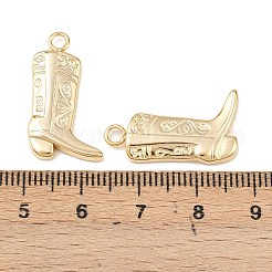 304ステンレスペンダント  カウボーイブーツチャーム  24KGP本金メッキ  23.5x15x3mm  穴：2.2mm&nbsp;STAS-A129-04G