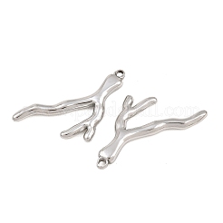 304ステンレスペンダント  鹿のチャーム  ステンレス鋼色  34x21.5x3.5mm  穴：1.5mm&nbsp;SA-CBA3ECF-03P