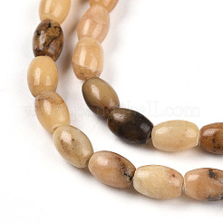 天然石イエローオパールビーズ連売り  ライス  5~6x4~5mm  穴：0.6mm  約63~67個/連  14.96~15.16インチ（38~38.5cm）&nbsp;G-N346-02A-08