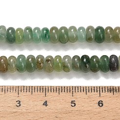 天然石グリーンアベンチュリンビーズ連売り  グレードAB  ロンデル  6.5x3.5mm  穴：0.8mm  約116個/連  14.96~15.04インチ（38~38.2cm）&nbsp;G-D481-03C