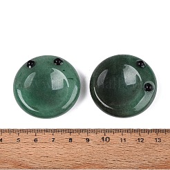天然な緑のアベンチュリン親指ウォーリーストーン  レイキのストレス解消を癒すために  フラットラウンドい形  39~40x12~15mm&nbsp;G-Q602-12C