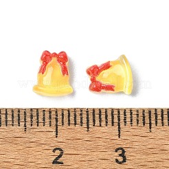 イエロークリスマスシリーズ レジンカボション  クリスマス鐘  7x6.5x3.5mm&nbsp;CRES-Q006-02A