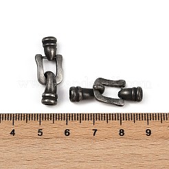 304ステンレススチールフック留め具  アンティークシルバー  27x10.5x8.5mm  穴：3.5mm&nbsp;STAS-C127-02AS