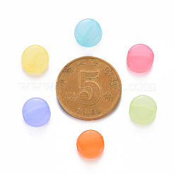 透明なアクリルビーズ  染め  フラットラウンド  ミックスカラー  8.5x5.5mm  穴：2.5mm&nbsp;X-MACR-S373-05E