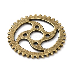 チベットスタイルの合金スチームパンクペンダント  カドミウムフリー＆鉛フリー  ギア  アンティークブロンズ  23x1mm  穴：5mm  約534個/1000g&nbsp;TIBEP-5459-AB-LF