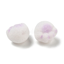 フロッキーレジンビーズ  猫の足のプリント  パープル  12x12.5x11mm  穴：1.8mm&nbsp;CRES-D017-03B