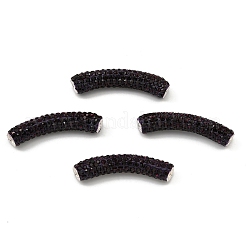 真鍮中東ラインストーンビーズ  カドミウムフリー＆鉛フリー  チューブ  アメジスト  46~47x9mm  穴：4mm&nbsp;RB-C1301-4