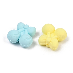 チェリー食品グレードシリコンフォーカルビーズ  DIYの看護ネックレス用  ミックスカラー  27.5x28.5x13.5mm  穴：2.5mm&nbsp;SIL-A011-01A
