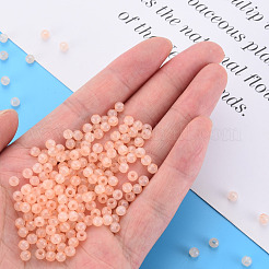 模造ゼリーアクリルビーズ  ラウンド  桃パフ  4x3mm  穴：1.6mm  約15000個/500g&nbsp;MACR-S371-11-E04