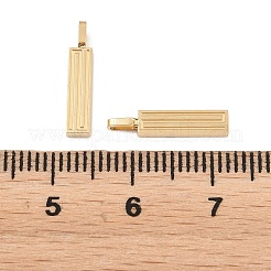 304ステンレススチールチャーム  文字チャーム  ゴールドカラー  文字I  15x3x2mm  穴：2.5x1mm&nbsp;STAS-L022-589I