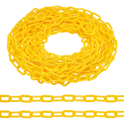 プラスチックアズキチェーン  オーバル  ゴールド  35x19x4mm&nbsp;FIND-WH0042-63-1