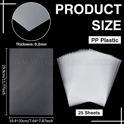 Ppプラスチックシート  長方形  透明  299x194~200x0.2mm&nbsp;FIND-WH0148-741-1
