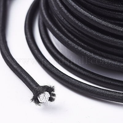 弾性コード  ブラック  3.5mm  約20m /ロール&nbsp;EC-WH0001-01-3.5mm-1