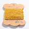 Iron Cable Chains, Textured, Unwelded, Oval, Golden Color, 3x2x0.5mm