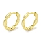 Brass Hoop Earrings, Real 18K Gold Plated, 16.5x3mm